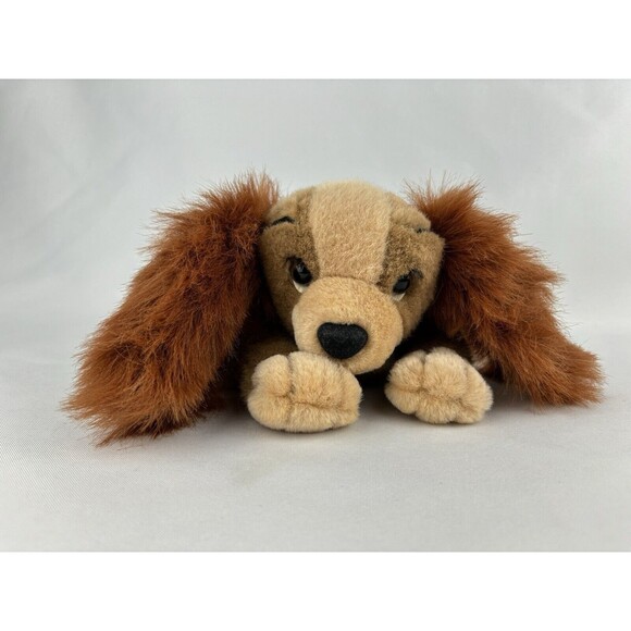 Vintage Disney Lady and the Tramp Plush Lady Laying Down Pink Bow Stuffed Animal - Picture 2 of 12